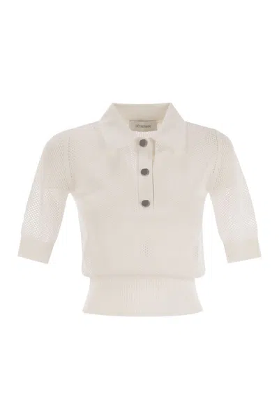 SPORTMAX MAX MARA SPORTMAX CASTA - MESH KNIT POLO SHIRT