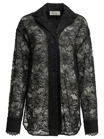 Sportmax Cachi Floral Lace Shirt In Black