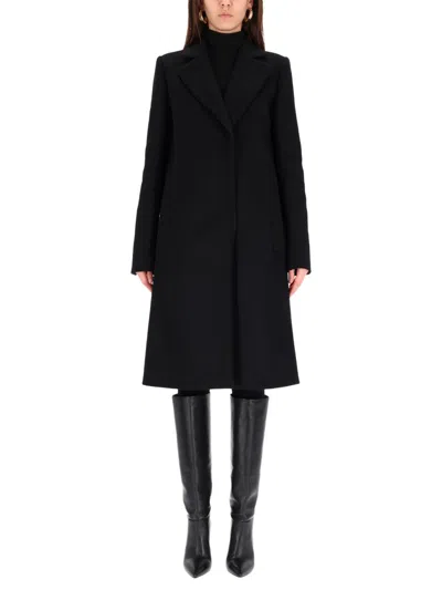 Sportmax Virgin Wool Coat In Black