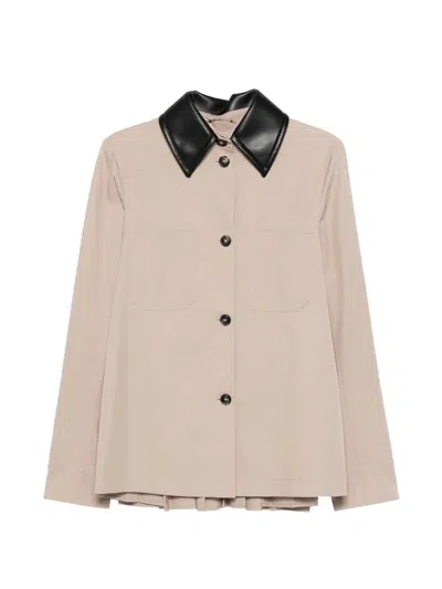 Sportmax Max Mara  Cotton Blend Trench Coat In Brown