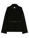 Sportmax Double Wool Caban In Black