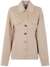 Sportmax Button-fastening Flap-pocket Jacket In Neutral