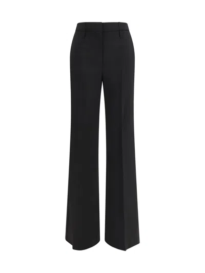 Sportmax Max Mara  Flare Wool Trousers In Black