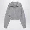 Sportmax Grey Zip-up Cardigan In Wool And Cashmere In Gray