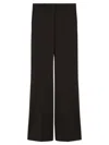 Sportmax Flared Pants In Natural Stretch Wool With Tailored Fit In Black