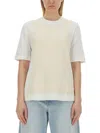 Sportmax Women's Ululo Layered T-shirt Cream In White