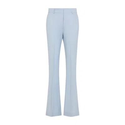 Sportmax Max Mara  Spxfragola - Flare Trousers In Viscose And Textile Paper In Blue