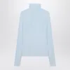 Sportmax Long-sleeved Knitted Turtleneck Sweater In Blue