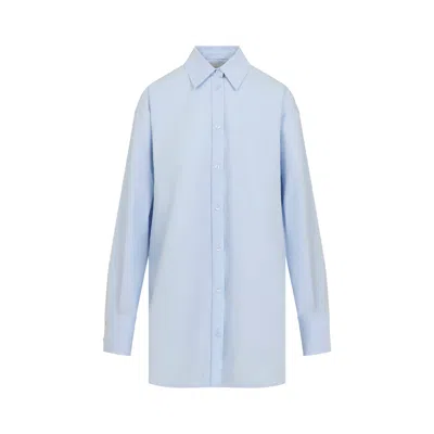 Sportmax Max Mara  Light Blue Nespola Cotton Long Shirt