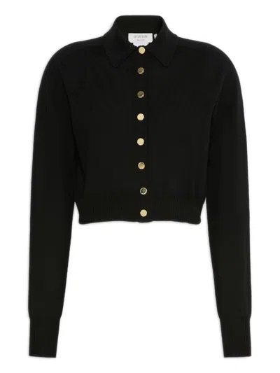 Sportmax Ribbed Virgin Wool Regular-fit Cardigan In Black