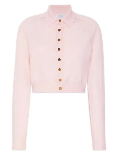 Sportmax Max Mara  Lirica Cardigan In Pure Wool In Pink