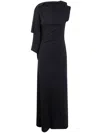Sportmax Max Mara  Long Asymetrical "nicchia" Dress In Black