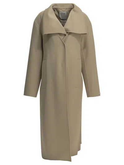 Sportmax Max Mara  Long Virgin Wool Coat In Neutral
