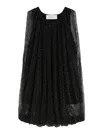 Sportmax Embellished Mesh And Jersey Top In Black
