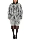 Sportmax "now1234" Ecofur Jacket In Gray