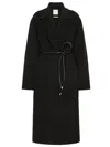 Sportmax Cappotto Zannata Oversize In Double Di Lana In Black