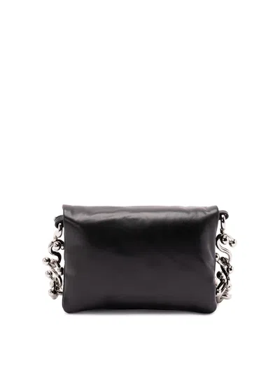 Sportmax Max Mara  Padded Nappa Leather Mini `softy` Bag In Black