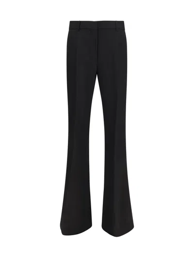 Sportmax Max Mara  Spxhangar - Tailored Virgin Wool Flared Trousers In Black