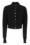 Sportmax Soft Fit Wool Cropped Cardigan Clothing In Black