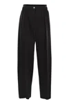 Sportmax Wide Leg Trousers Elastic Waistband In Black