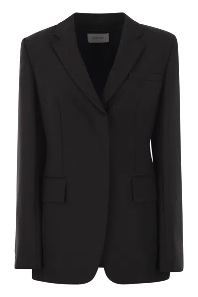 Sportmax Max Mara  Ranghi - Stretch Wool Blazer In Black