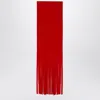 Sportmax Red Wool Scarf With Fringes In Red