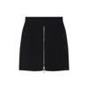Sportmax Refolo Mini Skirt In Wool And Cashmere In Black