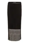 Sportmax Max Mara  Rete - Longuette With Rhinestones In Black