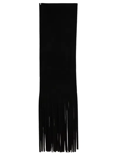 Sportmax Max Mara  "runway" Long Scarf With Bangs In Brown