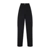 Sportmax High-waisted Wide-leg Trousers With Tailored Silhouette In Black