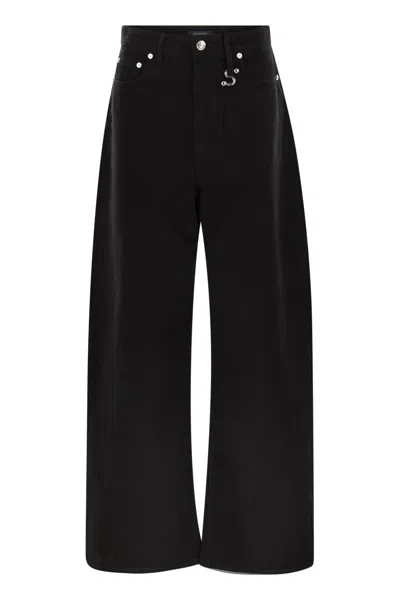 Sportmax Max Mara  Siamese - Low-waisted Oversize Trousers In Black
