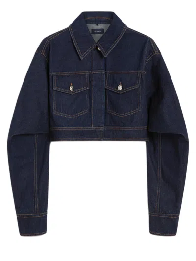 Sportmax Max Mara  Sir - Boxy Denim Jacket In Blue