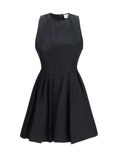 Sportmax Max Mara  Sleeveless Cotton Dress In Black