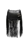 Sportmax Max Mara  "soffyfringes" Maxi Soft Fringes Bag In Black