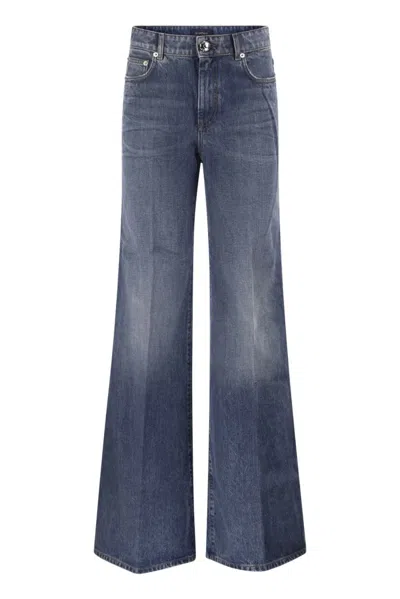 Sportmax Flared-leg Jeans In Blue