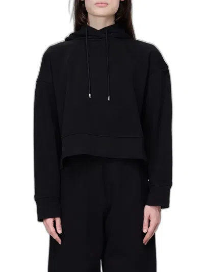 Sportmax Max Mara  Spdslogan Hooded Sweatshirt In Black
