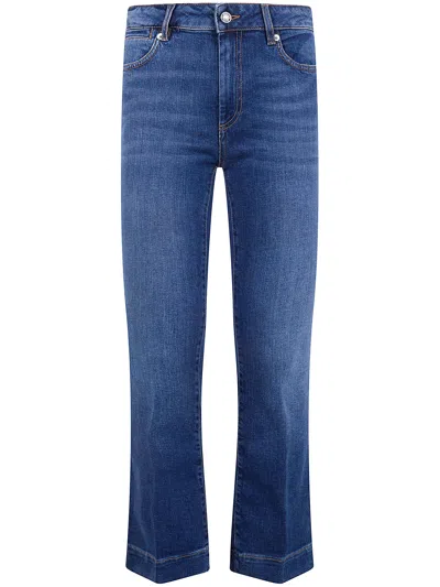 Sportmax Spdumbria Mini Flared Five Pocket Jeans In Blue