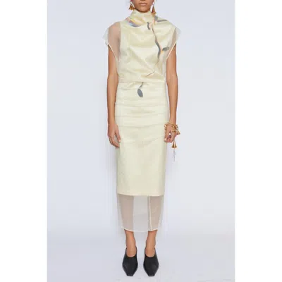 Sportmax Max Mara  Spsviale Dress Yellow In White