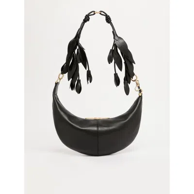Sportmax Max Mara  "spx Argenta" Leaf Handle Bag In Black