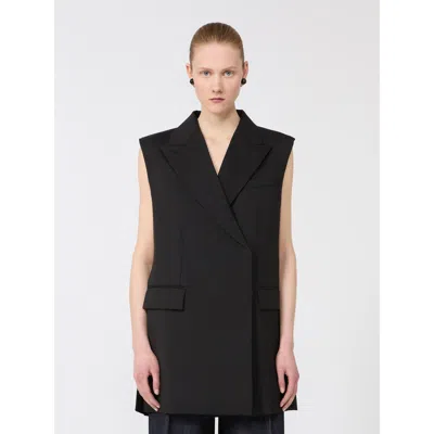 Sportmax Albero Tailored Gilet Sleeveless Chain Detail In Black