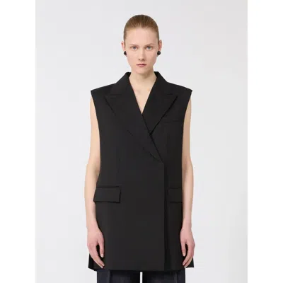 Sportmax Max Mara  Spxalbero Sleeveless Blazer Black In Multi