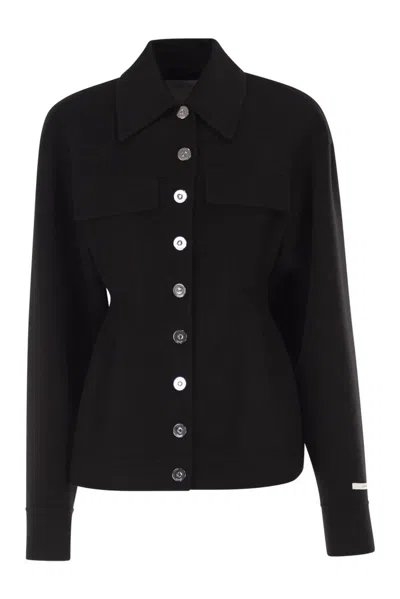 Sportmax Max Mara  Spxarena - Tailored Virgin Wool Jacket With Sculpted Silhouette In Black