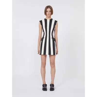 Sportmax Max Mara  Spxrio Dress Black In Animal Print