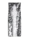Sportmax Sequinned Jersey Dress In Silver