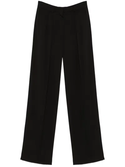 Sportmax Trousers Straight Leg Wide-leg Design In Black