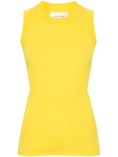 Sportmax T-shirts & Tops In Yellow