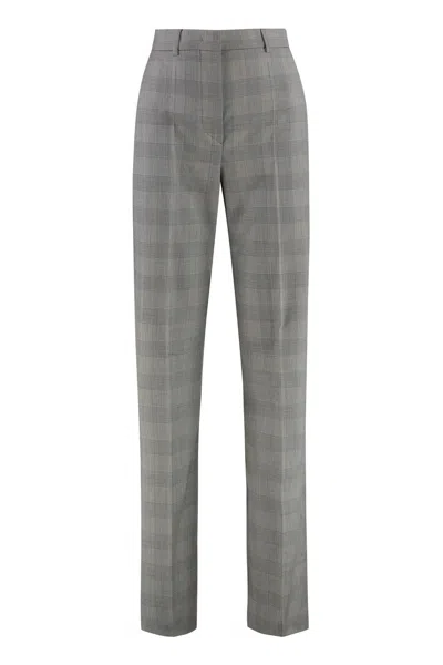 Sportmax Max Mara  Tailored Wool Trousers In Gray