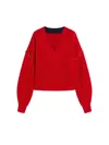 Sportmax Oversized Sweater With Detachable Sleeves In Red