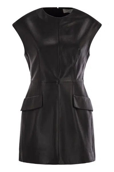 Sportmax Max Mara  Tefrite02 - Sleeveless Nappa Leather Dress