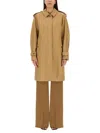 Sportmax Max Mara  Trench Coat With Buttons In Brown